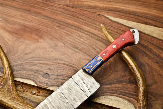 12.0" Handmade Damascus Steel Full Tang Chopper Knife – Professional Chef Kitchen Blade