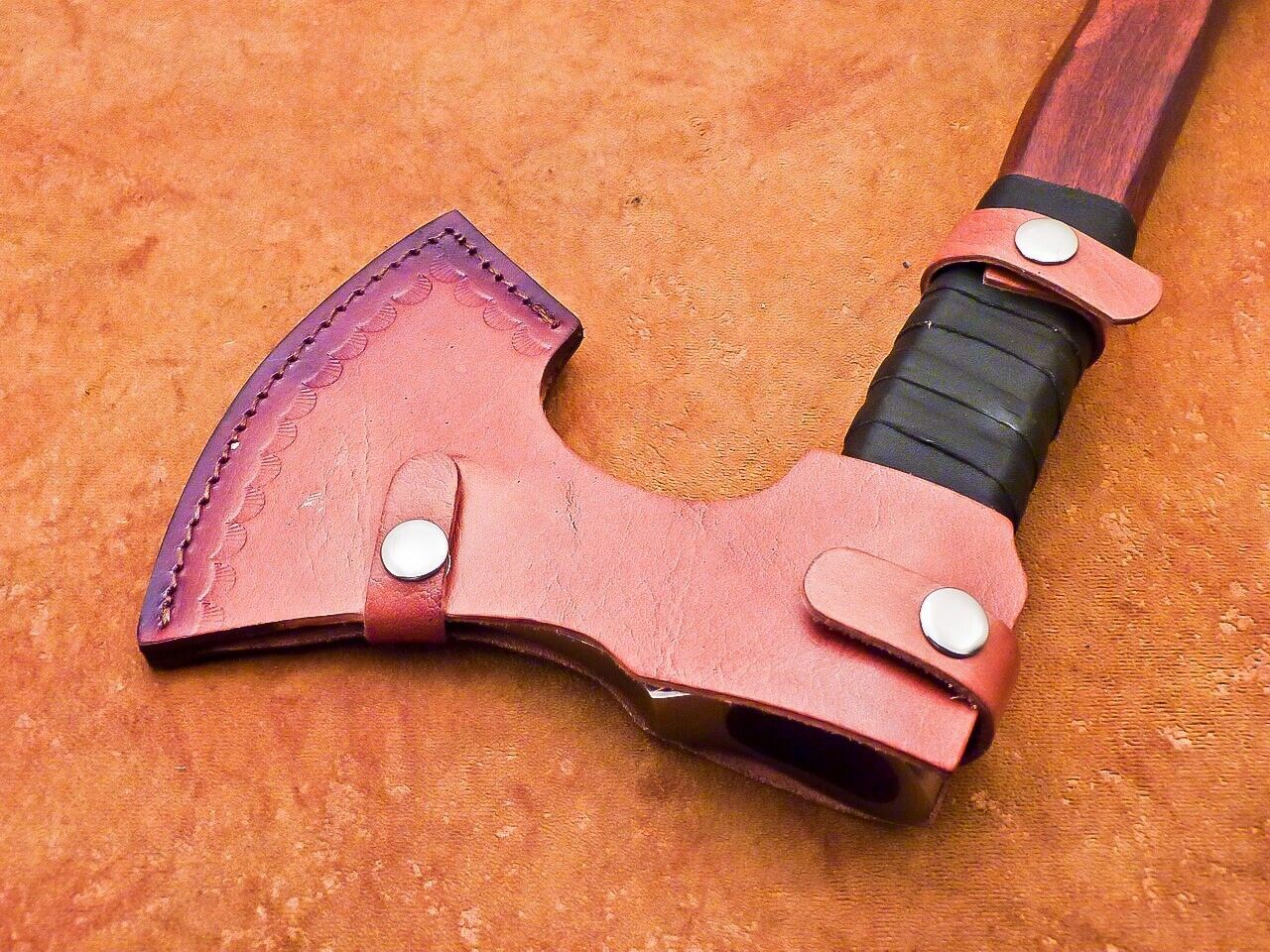 New Handmade Carbon Steel Axe Tomahawk Hatchet Viking Axe with Leather Sheath