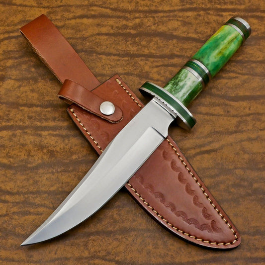 Custom Handmade D2 Steel Outdoor Bowie Knife | Full Tang Hunting Blade
