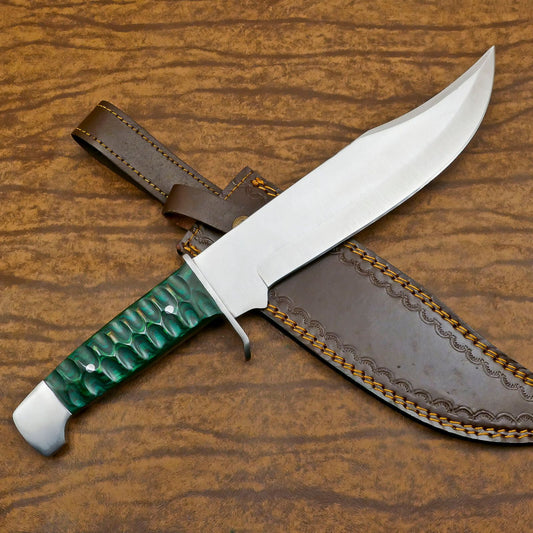 Extreme Outdoor D2 Bowie Knife | 13-Inch Full Tang with Pakka Wood Handle