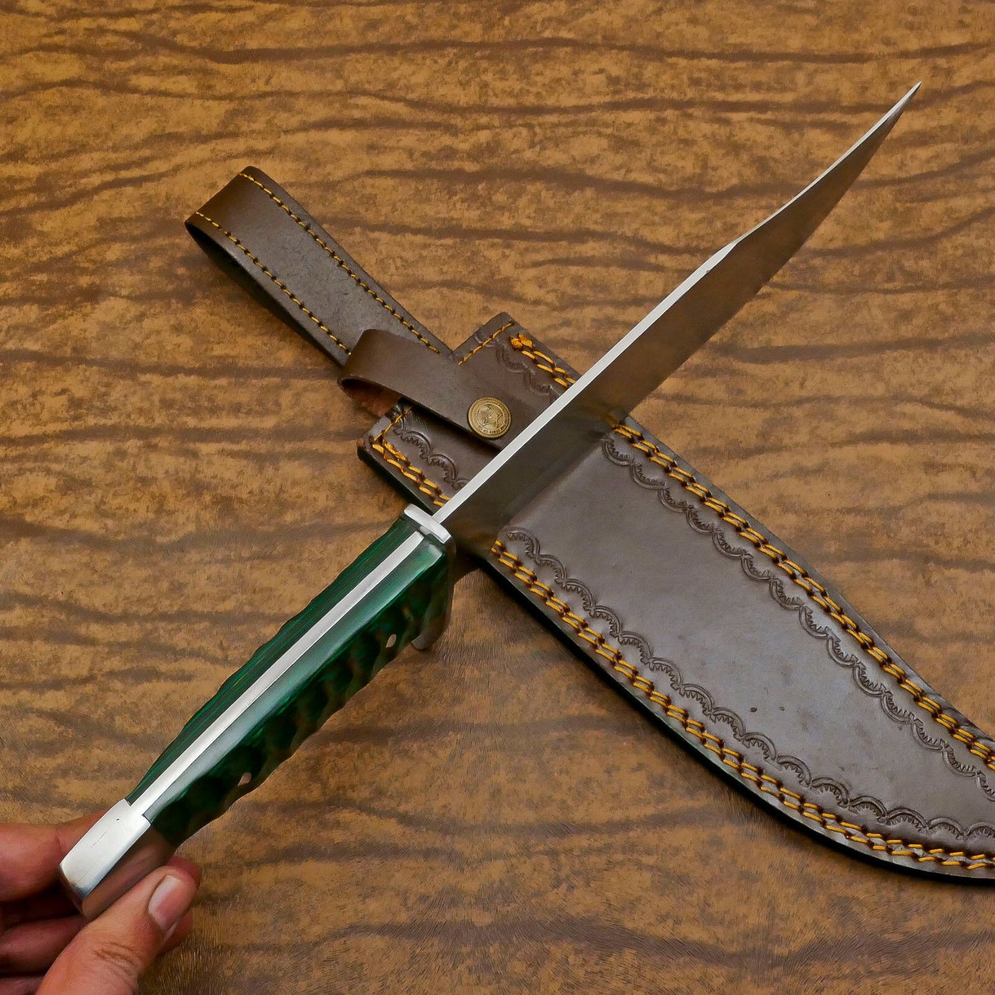 Extreme Outdoor D2 Bowie Knife | 13-Inch Full Tang with Pakka Wood Handle