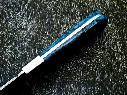 10" Custom Hand Forged Damascus Steel Chef Knife Kitchen Knife with Resin Handle