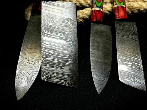 Damascus Chef Knife Set – Premium Damascus Hardwood Kitchen Knife Set with Sheath