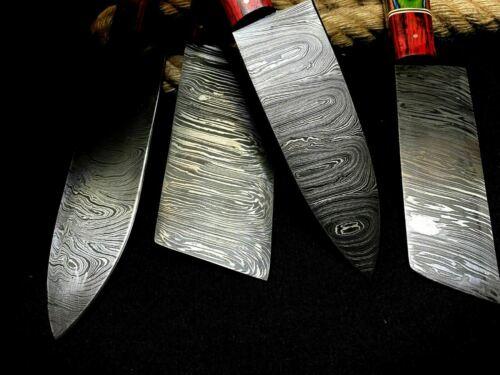 Damascus Chef Knife Set – Premium Damascus Hardwood Kitchen Knife Set with Sheath