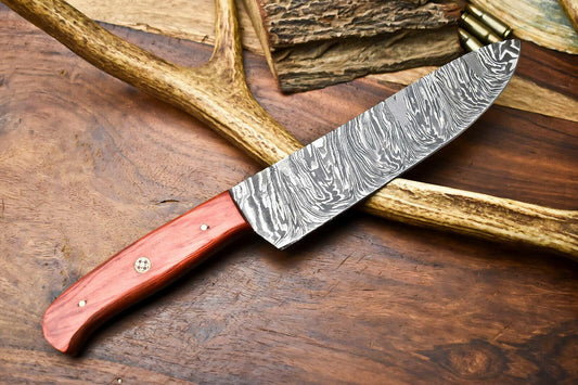 Hand Made Damascus Steel Blade Chef Kitchen Full Tang Knife