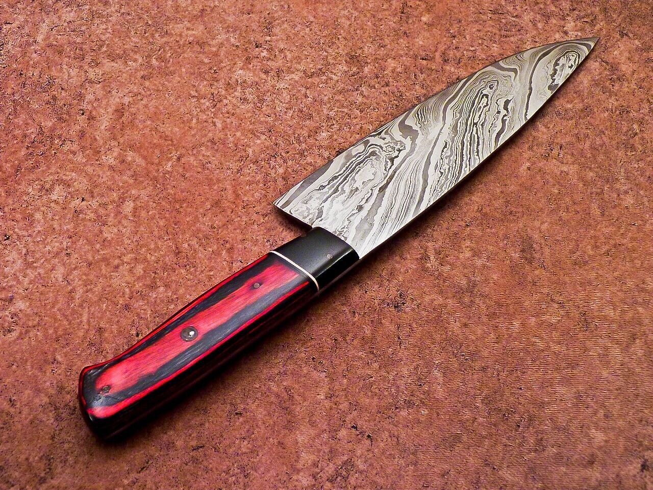 13" Professional Chef Knife | Handmade Damascus Blade Kitchen Knife with Wood Handle