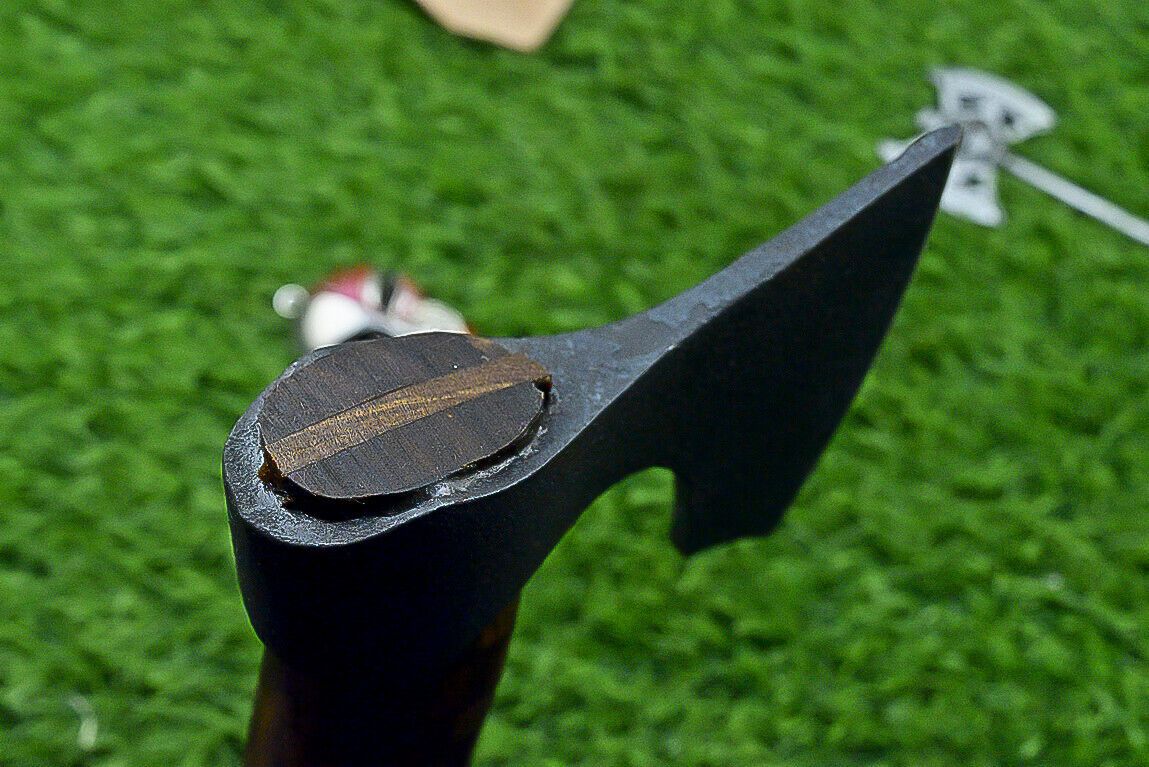 Authentic Viking Axe – Handcrafted Carbon Steel Tomahawk with Leather Sheath