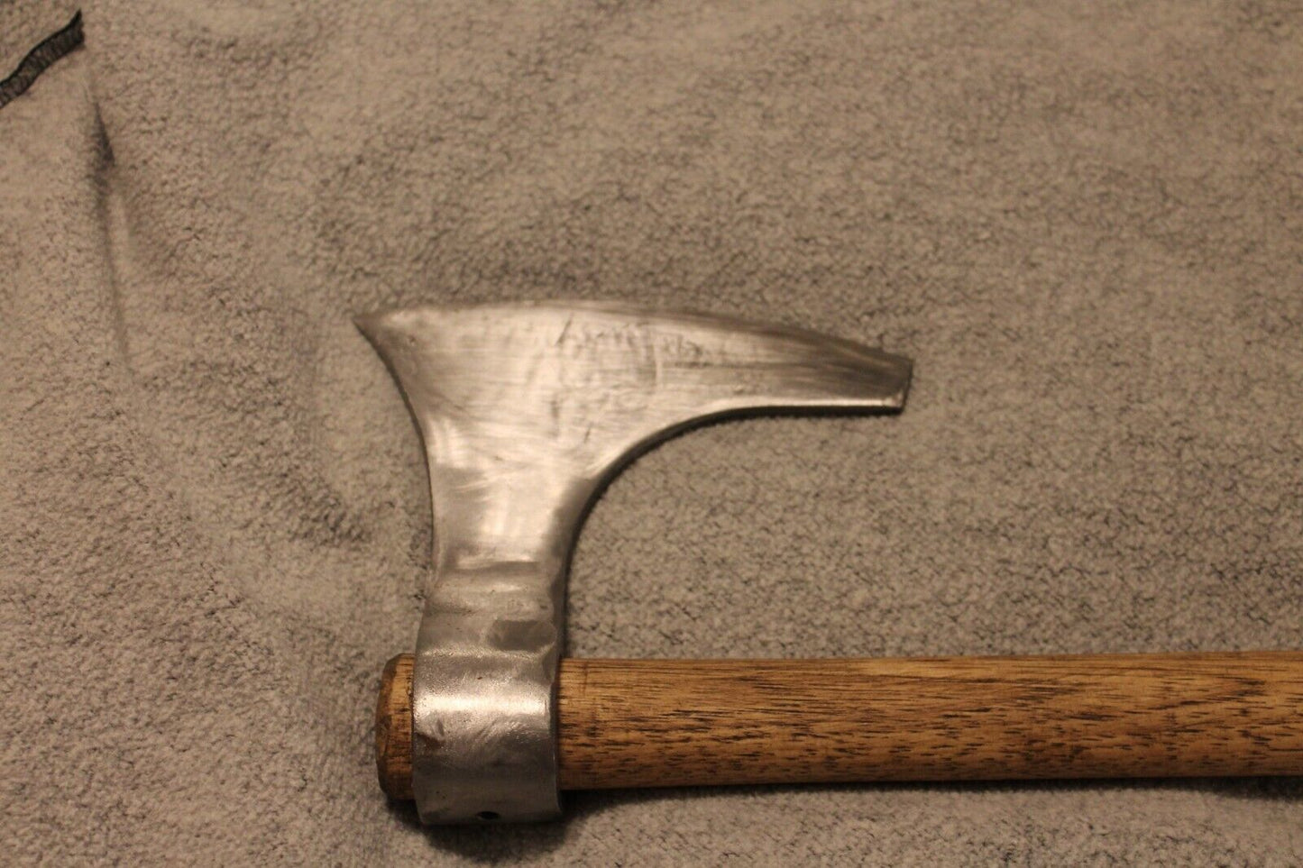 Cold Steel Viking Axe Razor Sharp Carbon Steel with Custom Stained Handle and Leather Sheath