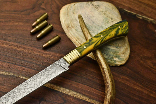 Premium Hand Forged Damascus Steel Chef Knife – Full Tang Kitchen Blade