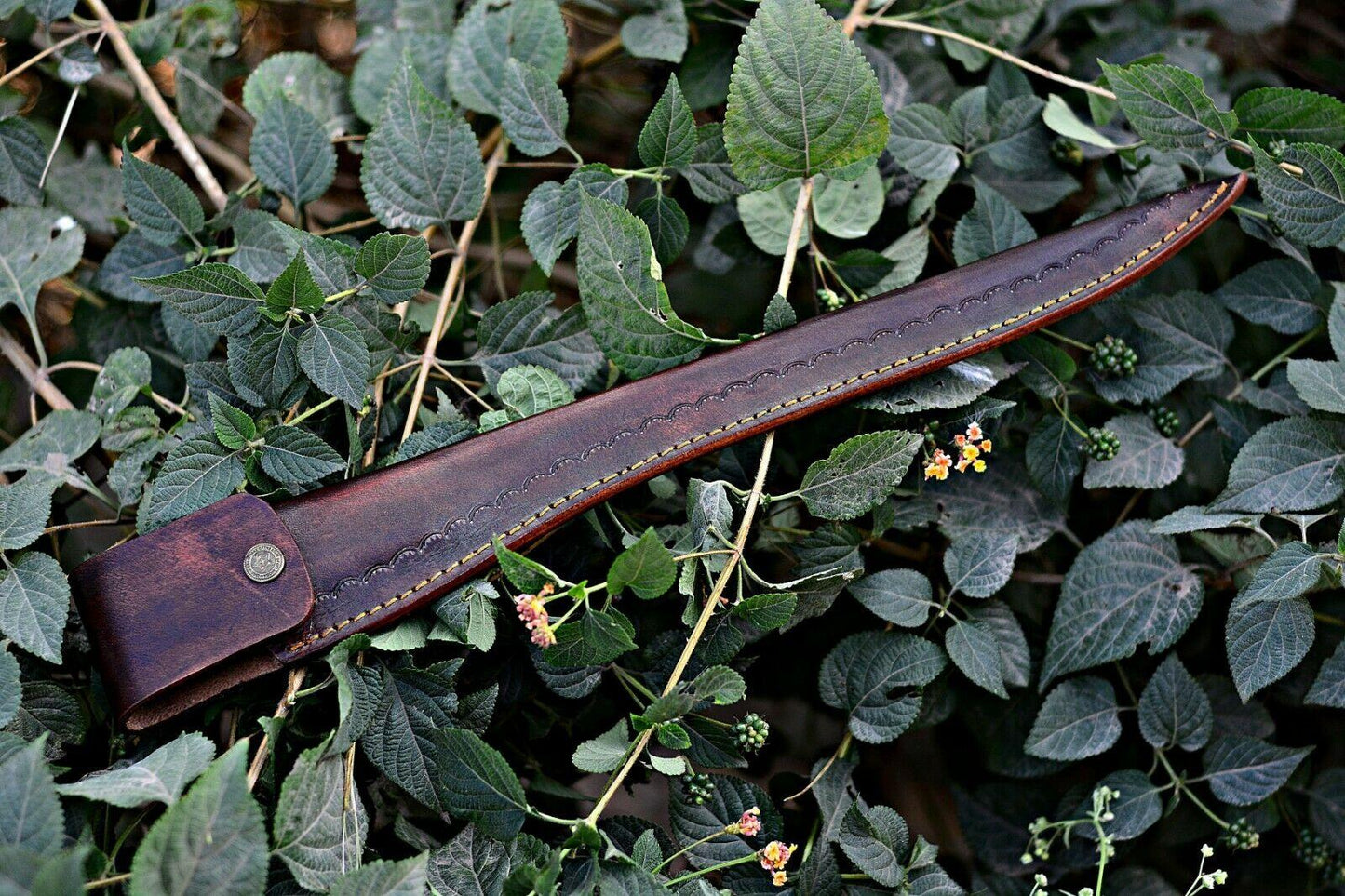 Custom High Carbon Steel Fillet Knife Green Micarta Handle & Leather Sheath Best Fillet Knife