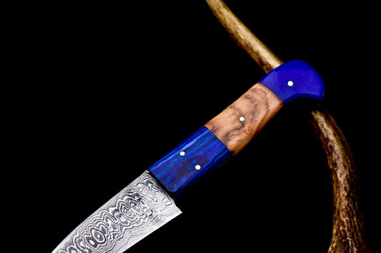 8.0" Custom Handmade Damascus Steel Chef Knife | Full Tang Kitchen Knife