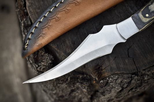 Skinner Knife – ATS-34 Steel, Hard Wood Handle, Steel Bolster, Tactical Rare