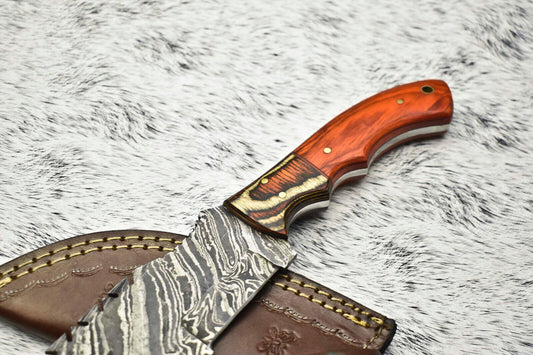 Rare Handmade Damascus Blade Camping Tracker Full Tang Knife | Survival & Hunting