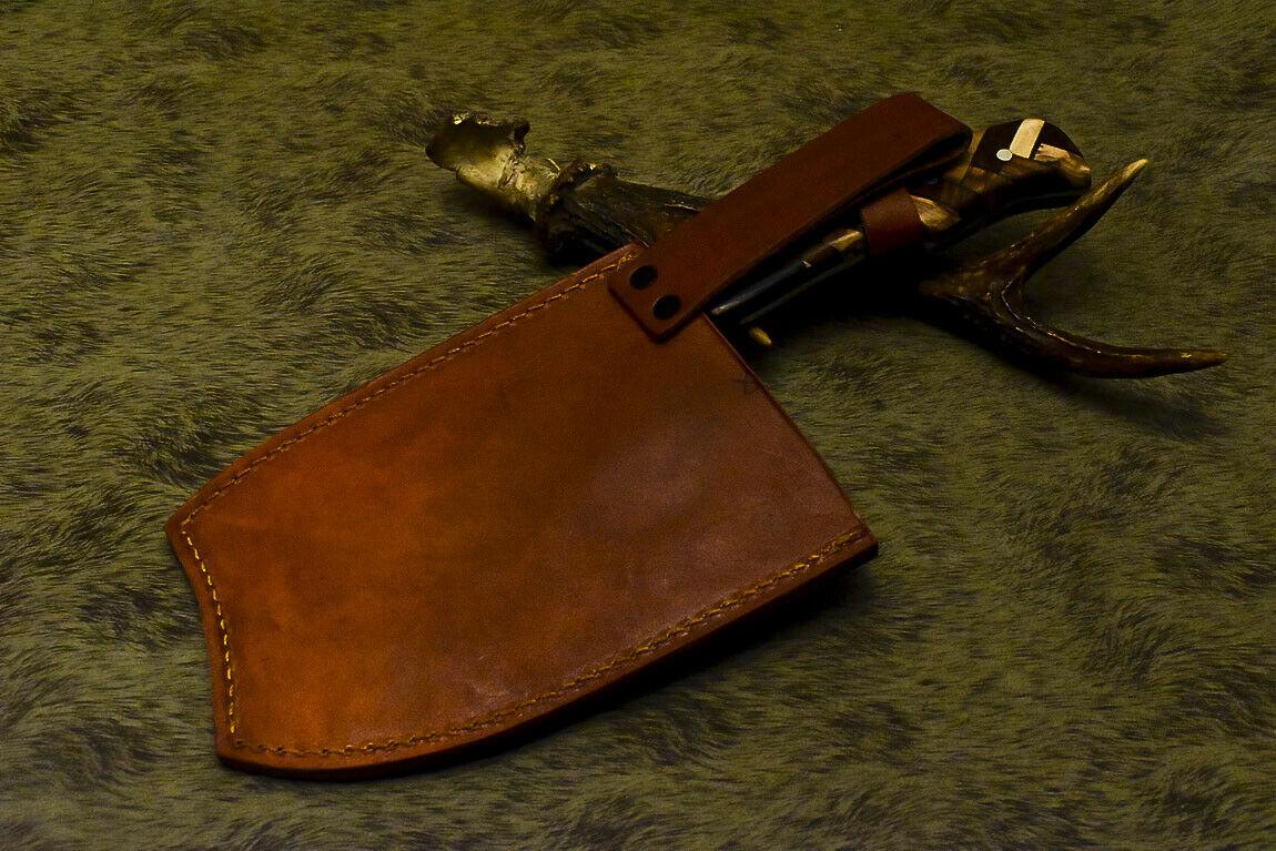 Handmade Damascus Axe Hunting Chopper with Walnut Wood Handle | Premium Damascus Steel Axe Knife