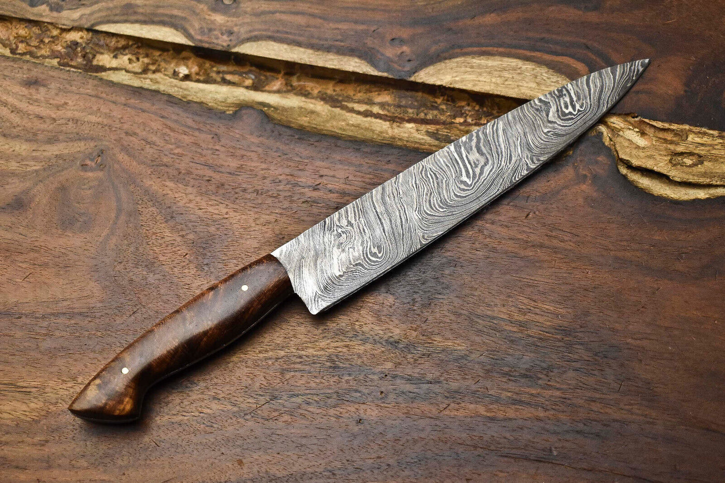 11" Handmade Damascus Steel Kitchen Chef Knife | Full Tang Professional Blade