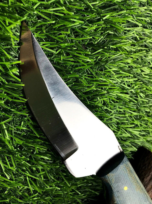 9" Handmade Stainless Steel Bowie Knife with Leather Sheath