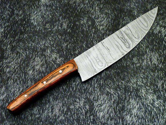 13" Professional Kitchen Chef Knife – Handmade Damascus Steel with Hard Wood Handle