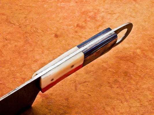 10" Professional Chef Chopper Knife Cleaver Damascus Blade with Camel Bone Handle