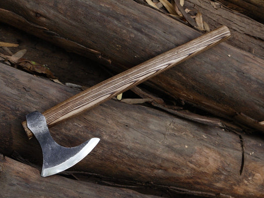 Authentic 20 Inch Viking Tomahawk Axe with Carbon Steel Blade and Ash Wood Handle