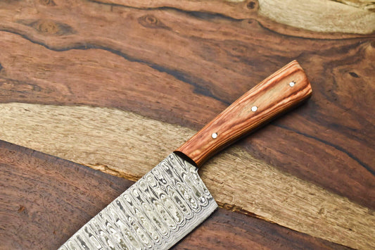 Artisan Damascus Steel Blade – Handmade Full Tang Chef & Sport Knife