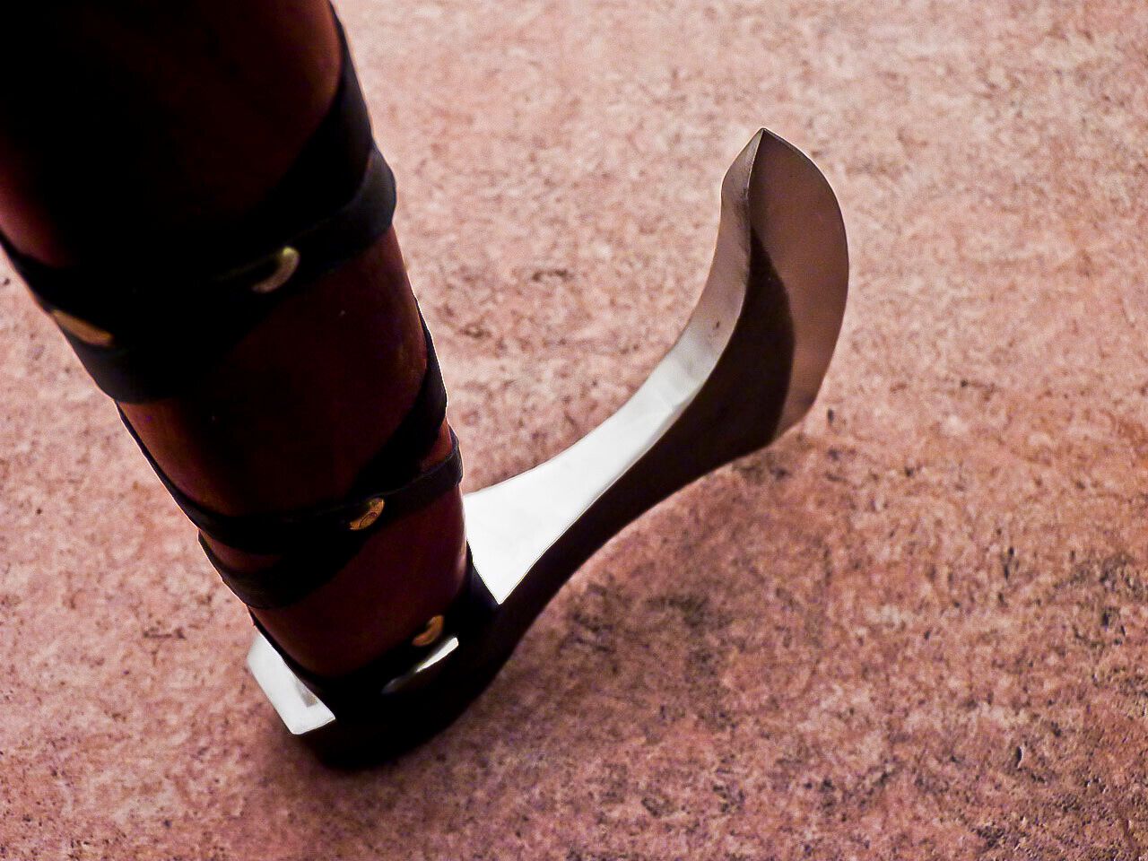 Handcrafted Carbon Steel Viking Axe – 24-Inch Bearded Camping Tomahawk