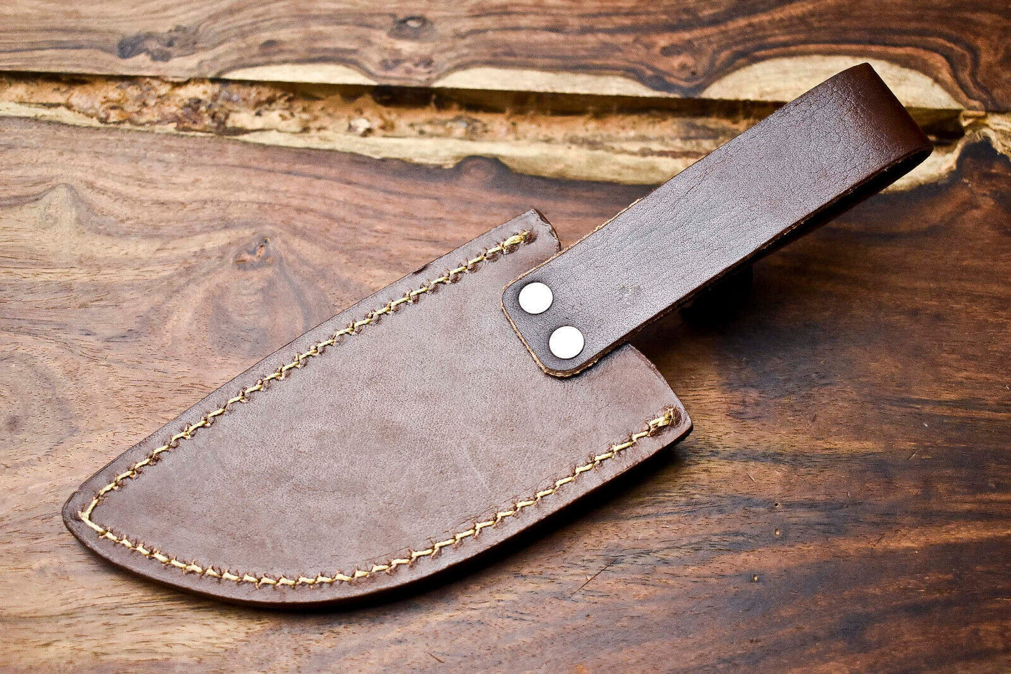 Rare Handmade Damascus Tracker Knife | Full Tang Camping, Hunting & Survival Blade with Leather Sheath