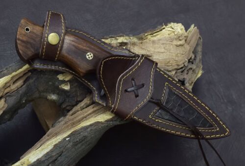 Custom Damascus Steel Tracker Knife – 10" Full Tang Military Tactical Hunting & Survival Bushcraft Knife