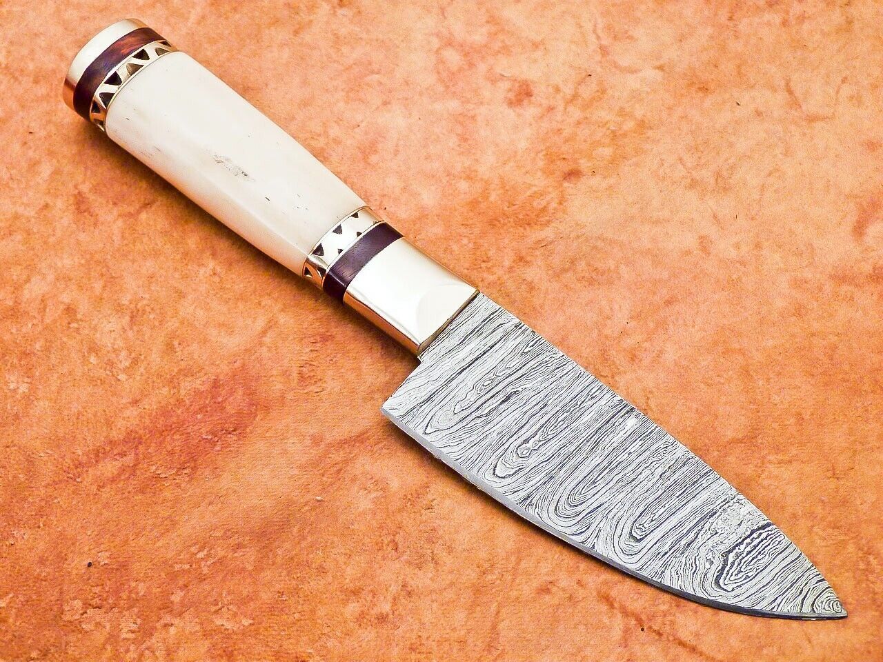 11" Professional Chef Knife Damascus Blade Kitchen Knife "Camel Bone"