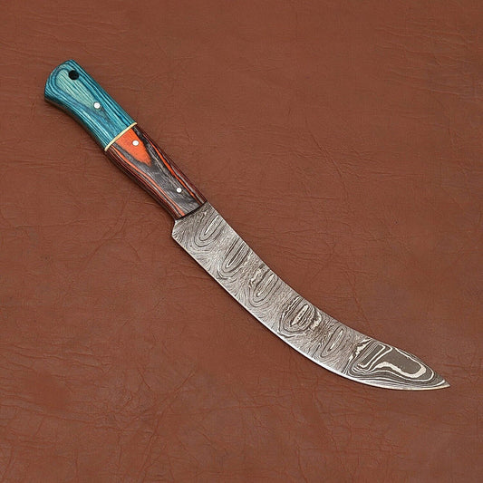 Handmade Damascus Steel Fillet Knife – Durable Pakka Wood Handle