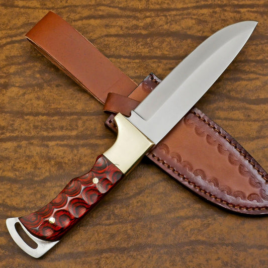 Rugged Handmade D2 Steel Full Tang Bowie Knife – 12-Inch Hunting & Camping Blade