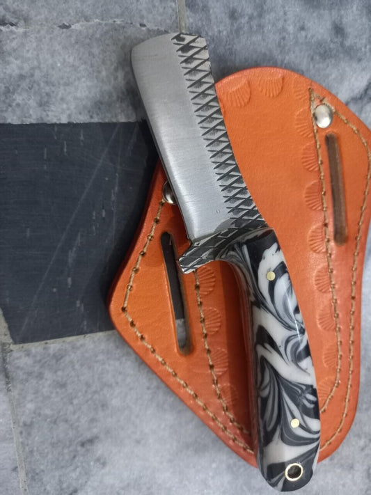 Custom Rasp Steel & Resin Handle Cowboy Knife Bull Cutter Knife Best Bull Cutter Knife