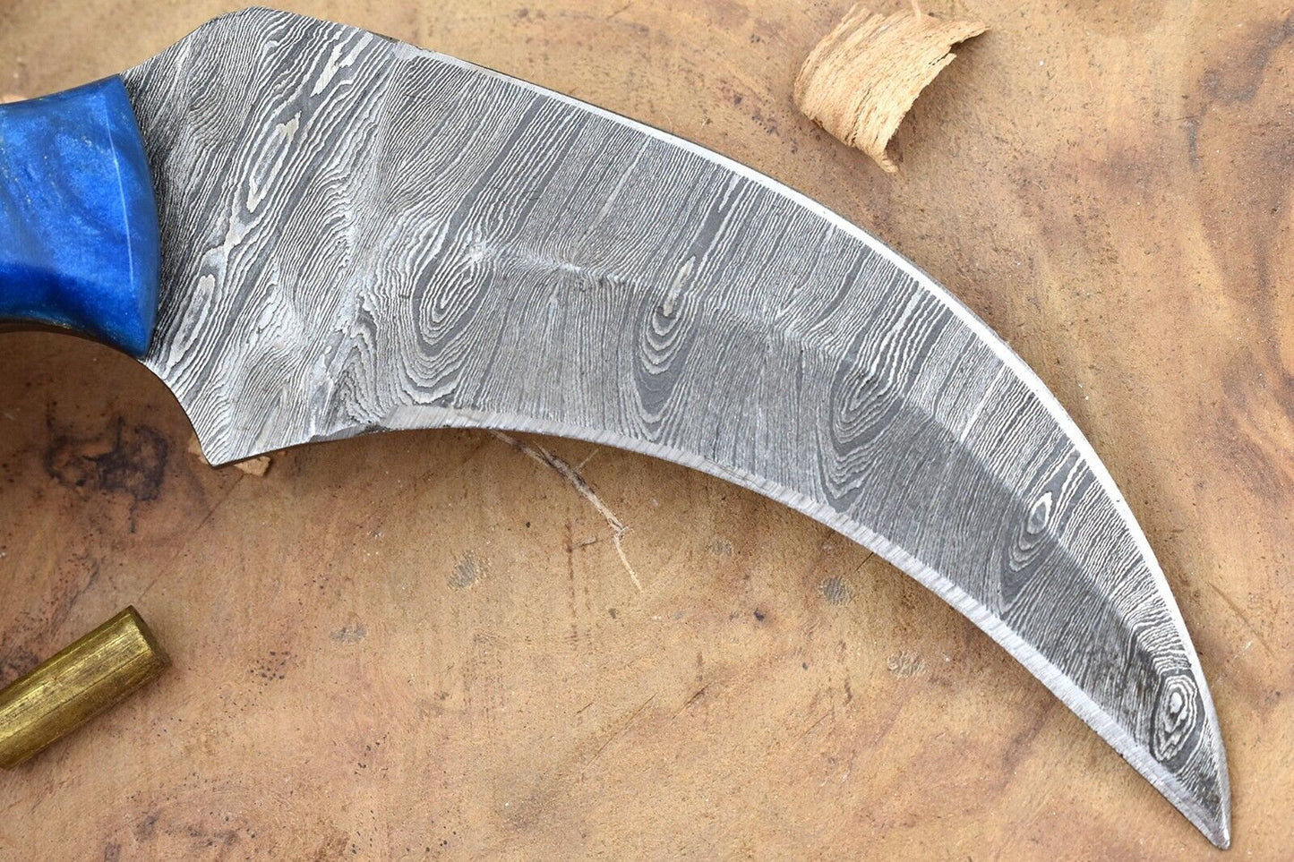 Best Karambit Handmade Damascus Karambit Knife with Resin Handle Sheath