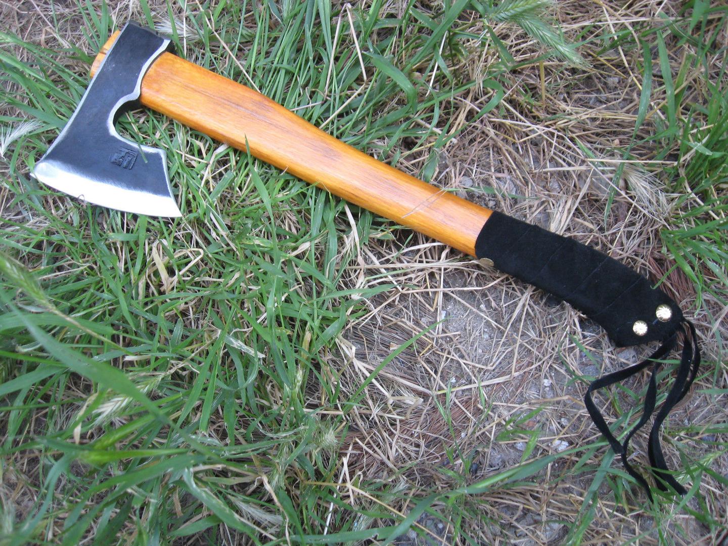 1.21 lbs Hand-Forged Bearded Viking Tomahawk Axe | Compact Camping & Hunting Tool