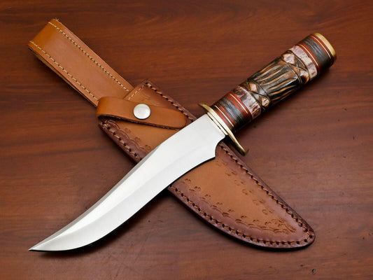 12-Inch D2 Steel Clip Point Full Tang Hunting & Bowie Knife