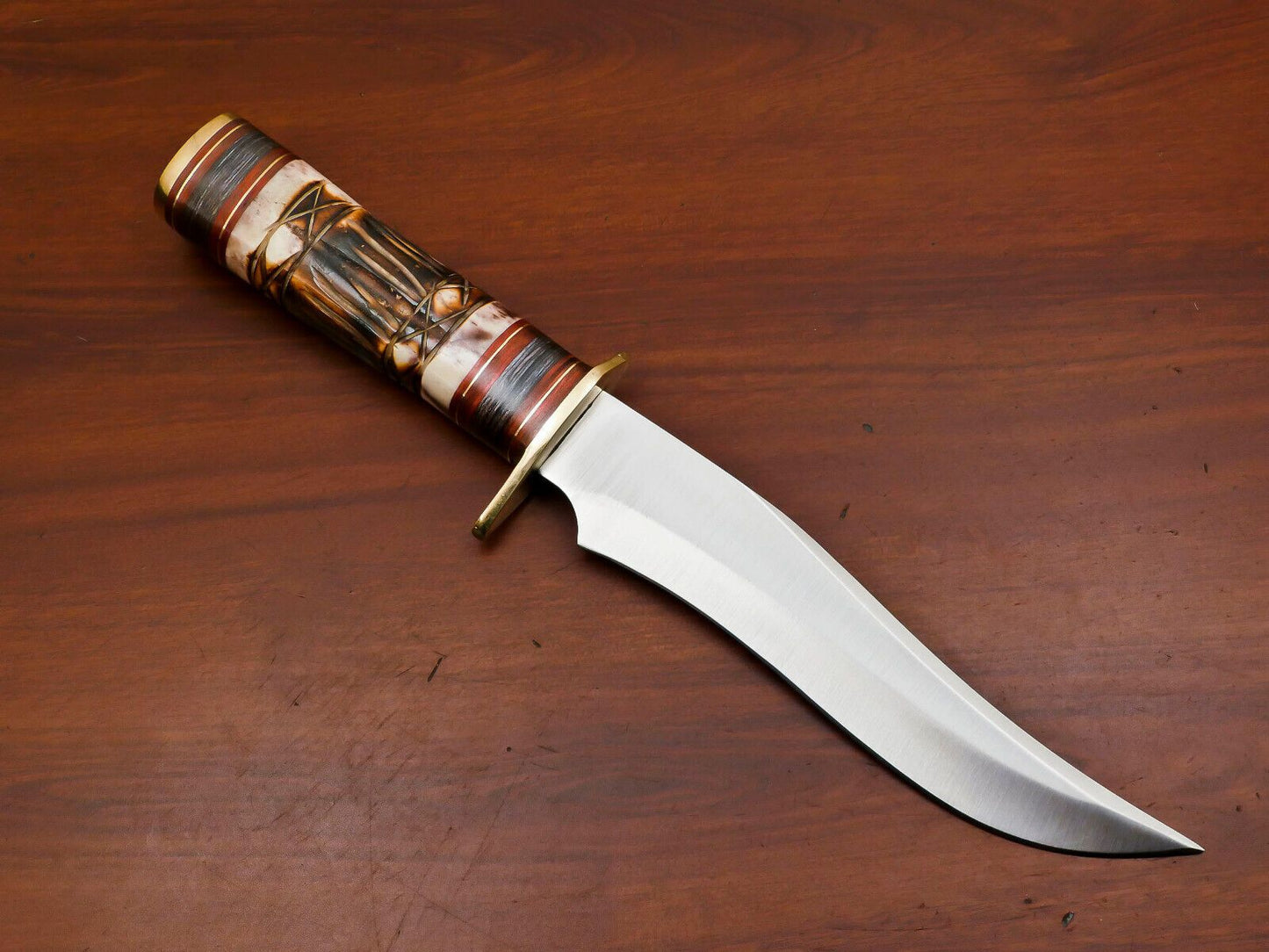 12-Inch D2 Steel Clip Point Full Tang Hunting & Bowie Knife
