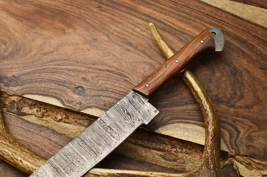 13.0" Custom Handmade Damascus Steel Kitchen Chef Knife | Full Tang