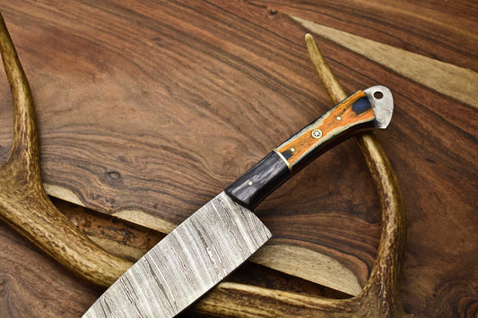 12.0" Handmade Damascus Steel Kitchen Chef Knife Full Tang – 384 Layers Forged Blade
