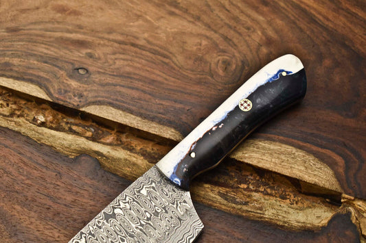 8.0" Handmade Damascus Steel Kitchen Chef Knife – Full Tang Blade