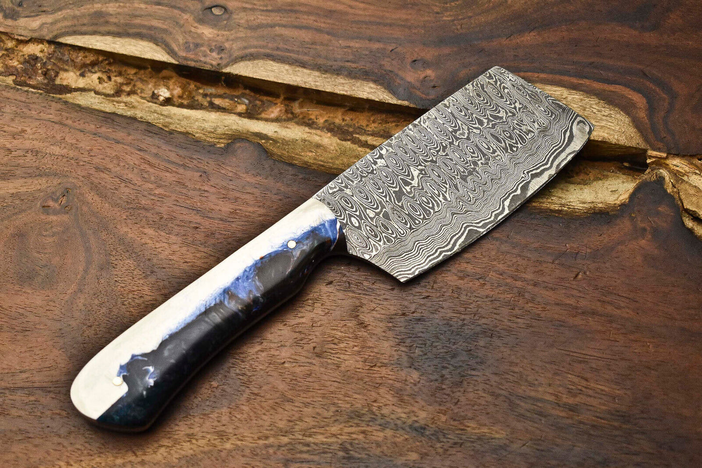 8.0" Handmade Damascus Steel Kitchen Chef Knife – Full Tang Blade