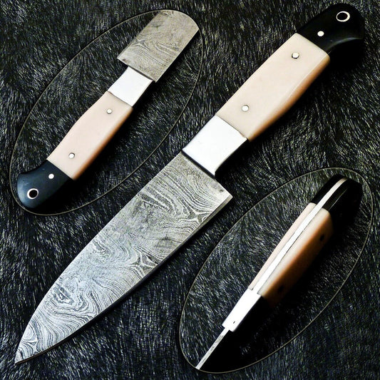 10" Custom Hand Forged Damascus Steel Chef Knife Kitchen Knife