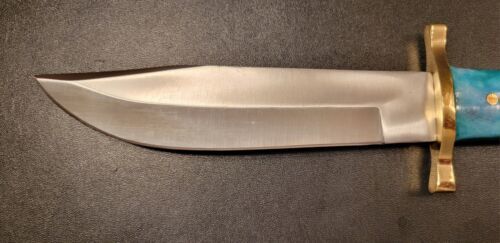 Handmade 12-Inch D2 Tool Steel Hunting Bowie Knife with Camel Bone Handle