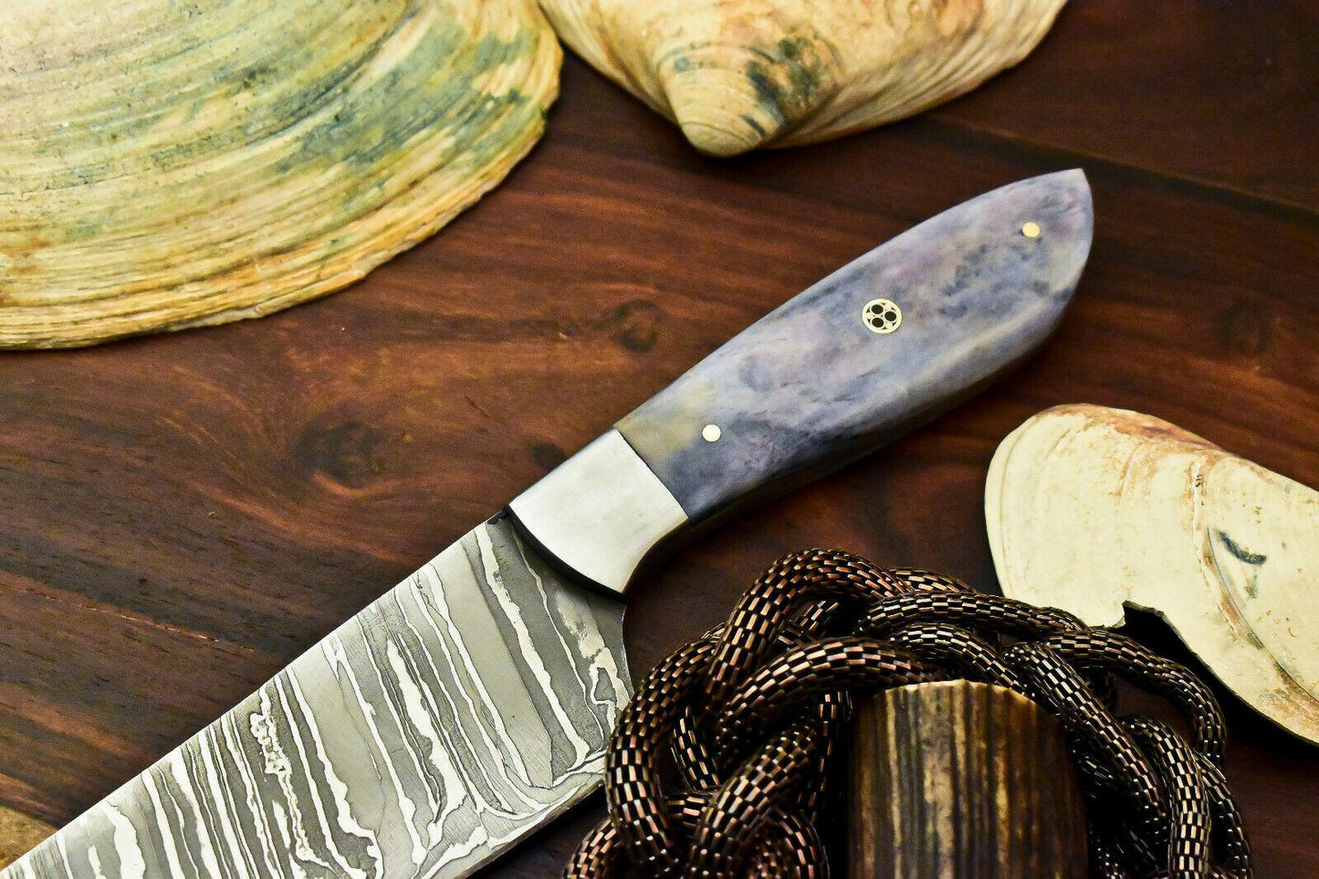Gorgeous Handmade Damascus Steel Chef Hunting Knife | Hardwood Handle