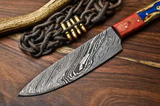 Hand Forged Damascus Steel Kitchen Chef Knife – Full Tang Blade