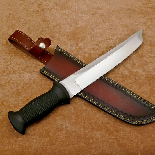 Huge Handmade D2 Steel Bowie Hunting & Camping Knife – 13 Inch Full Tang Outdoor Blade