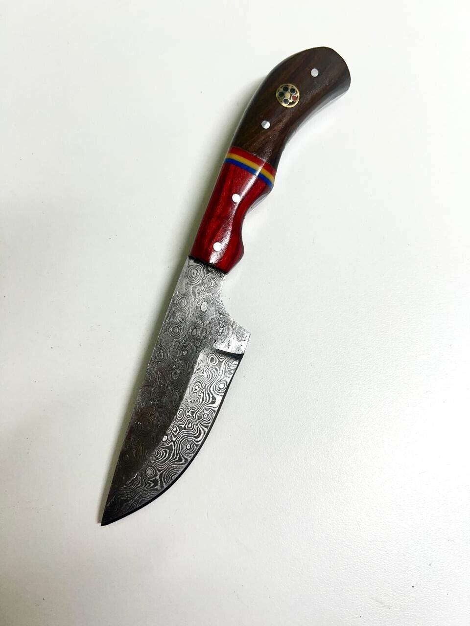 Handmade Skinner Knife – 4" Stainless Steel Blade with Wooden Handle & Sheath