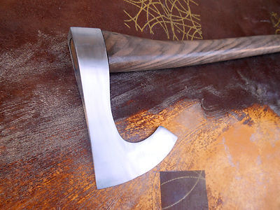 Hand Forged Viking Short Bearded Battle Axe with 20-Inch Handle – 5160 Steel
