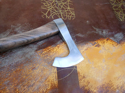 Hand Forged Viking Short Bearded Battle Axe with 20-Inch Handle – 5160 Steel