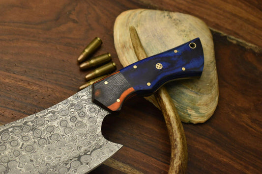 Custom Hand Made Damascus Blade Chef Chopper Knife – Full Tang Handmade Knife