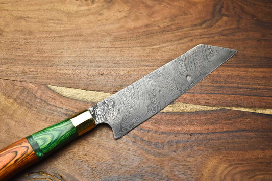 Custom Handmade Damascus Steel Chef Knife – Full Tang Kitchen Knife