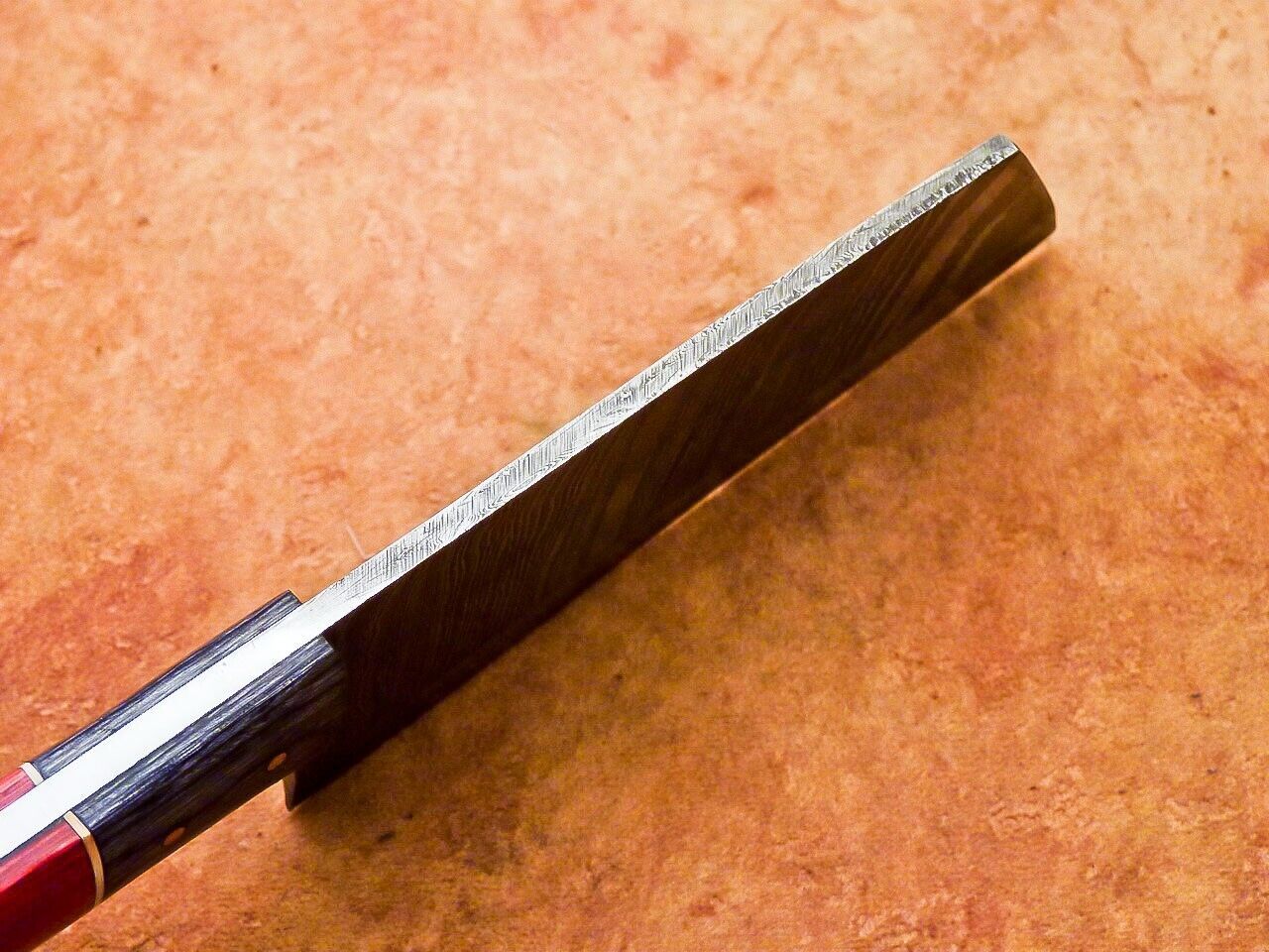 11" Professional Handmade Damascus Steel Chopper Cleaver Knife with Hard Wood Handle